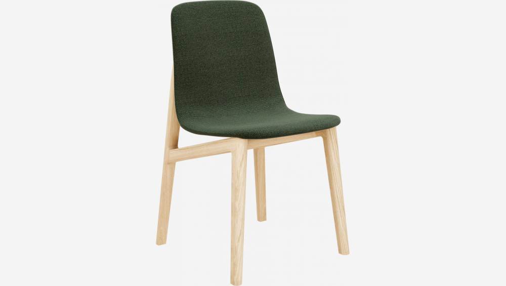 Chaise en frêne et tissu - Kaki - Design by Noé Duchaufour