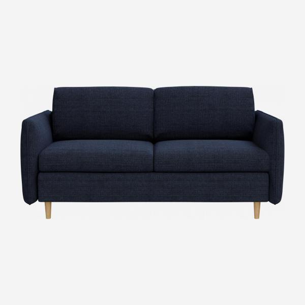 Ausziehbares 3-Sitzer-Sofa mit Stoffbezug - Blau