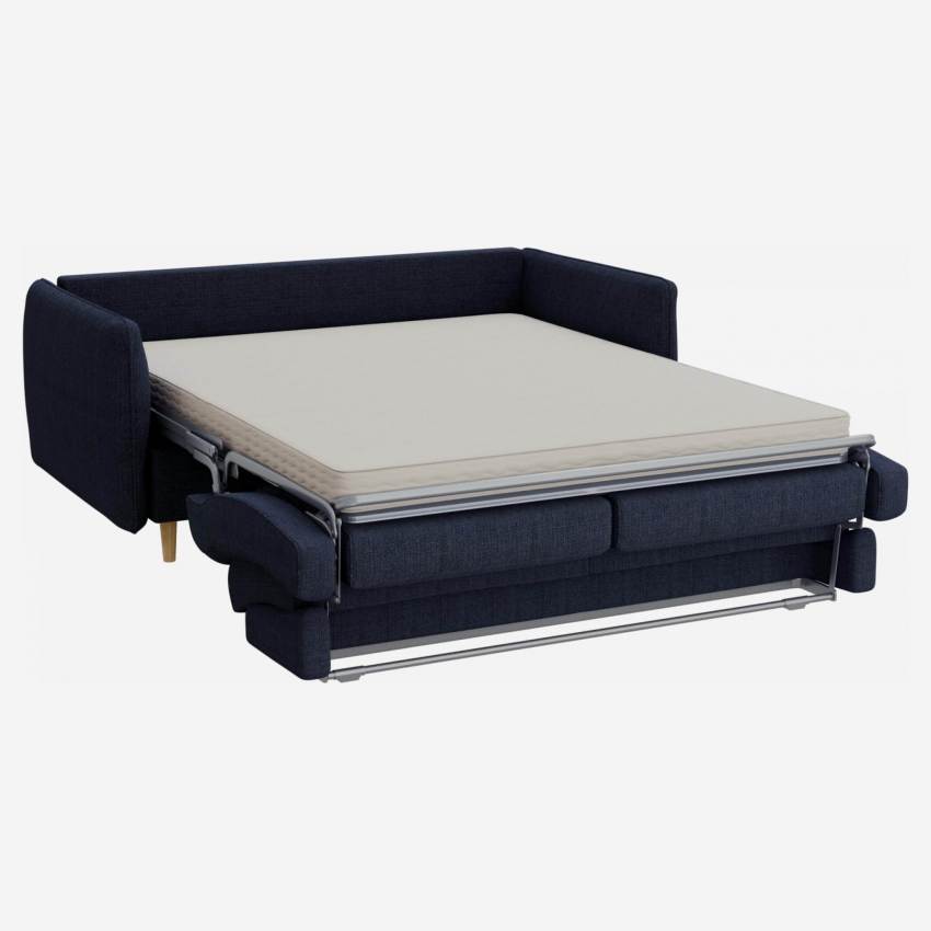 Sofá cama de 3 plazas de tela - Azul
