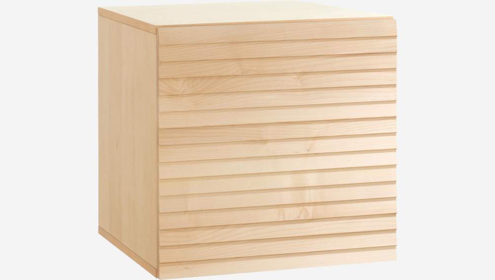 Kleine modulare Aufbewahrungsbox mit Lamellen - Helles Holz - Design by James Patterson