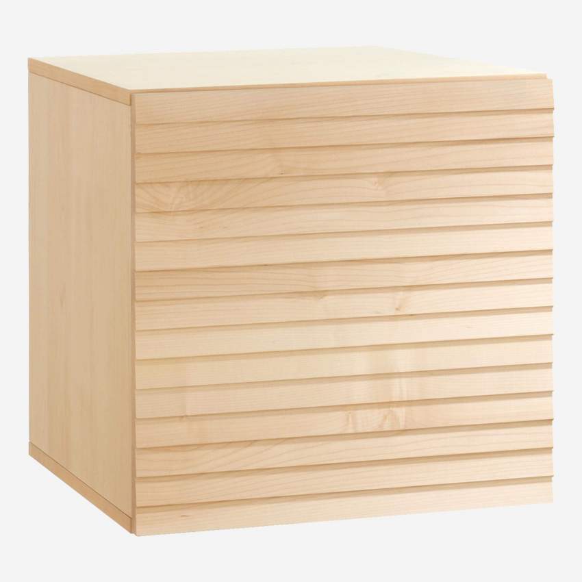 Kleine modulare Aufbewahrungsbox mit Lamellen - Helles Holz - Design by James Patterson