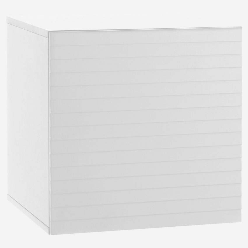 Kleine modulare Aufbewahrungsbox mit Lamellen - Weiß - Design by James Patterson