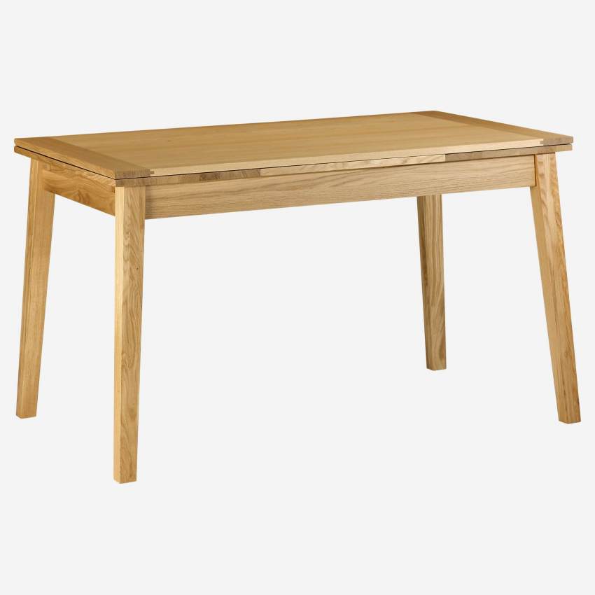 Mesa de sala de jantar extensível em madeira de carvalho