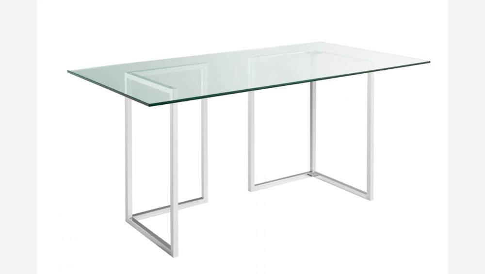 Plateau de table en verre trempé - Transparent - 200 x 90 cm