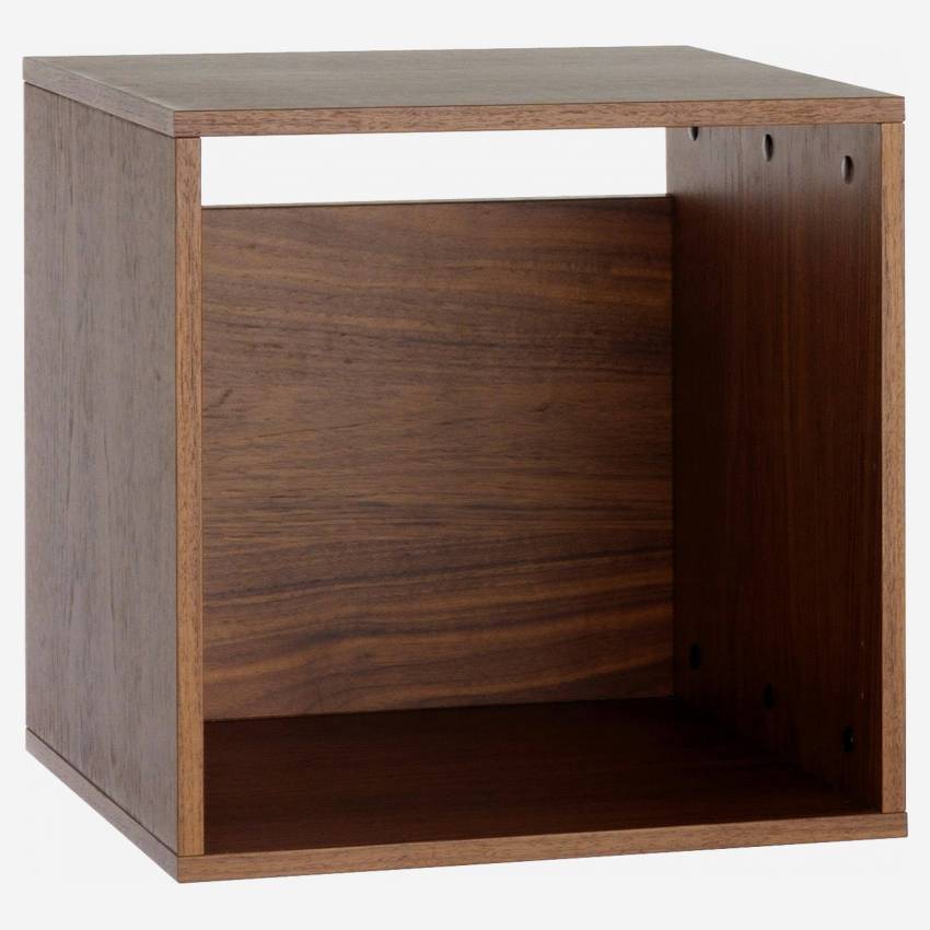 Kleine modulare Aufbewahrungsbox, offen - Dunkles Holz - Design by James Patterson