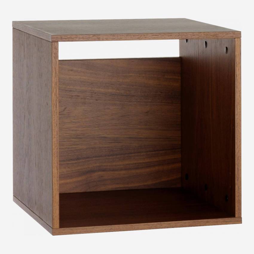 Kleine modulare Aufbewahrungsbox, offen - Dunkles Holz - Design by James Patterson
