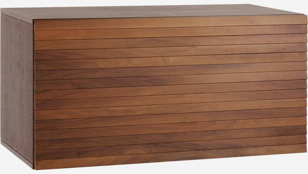 Große modulare Aufbewahrungsbox mit Lamellen - Dunkles Holz - Design by James Patterson