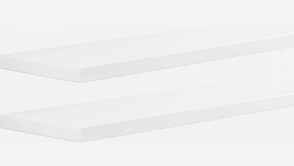 Lote de 2 prateleiras em aço - 90 cm - Branco - Design by Terence Woodgate 