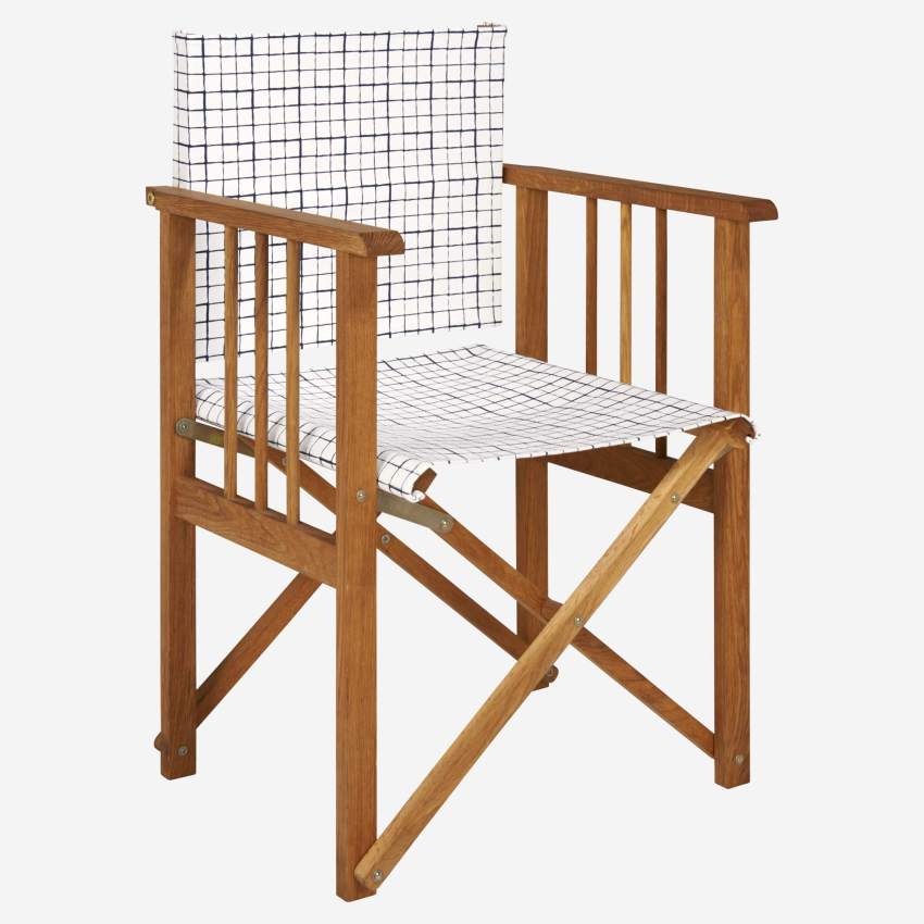 Tela em algodão para cadeira dobrável - Quadrados (estrutura vendida separadamente)