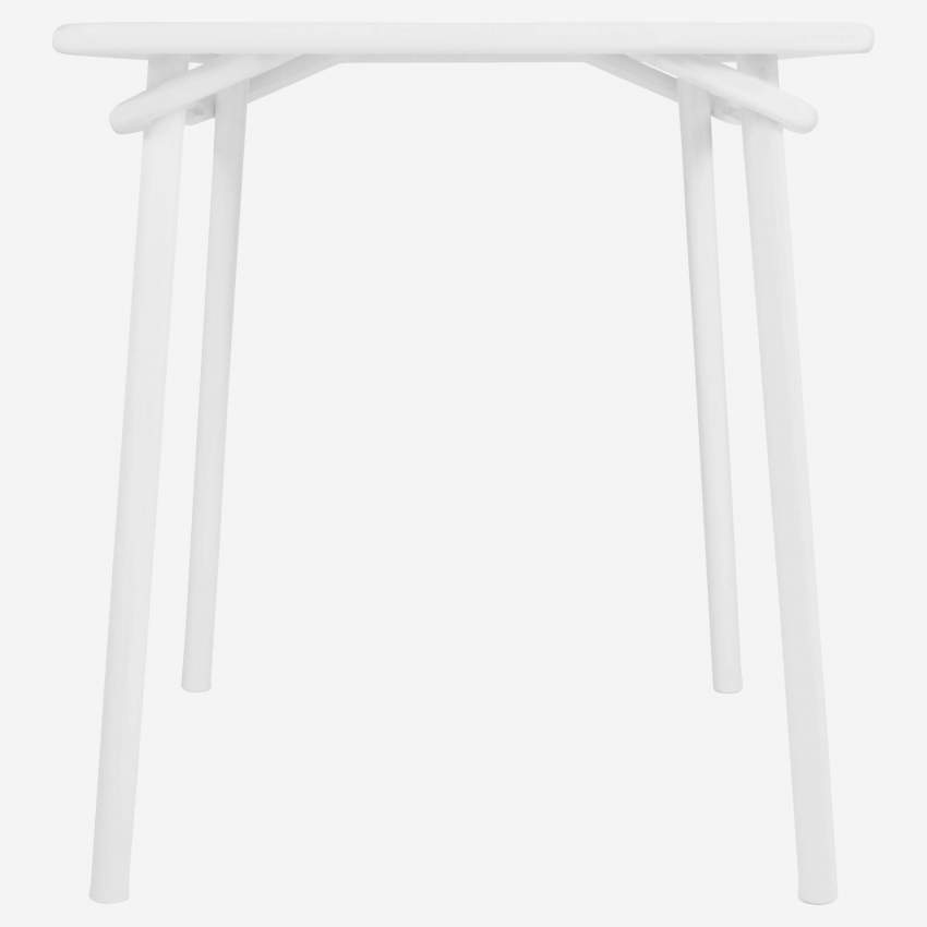 Table de jardin carrée en acier blanc