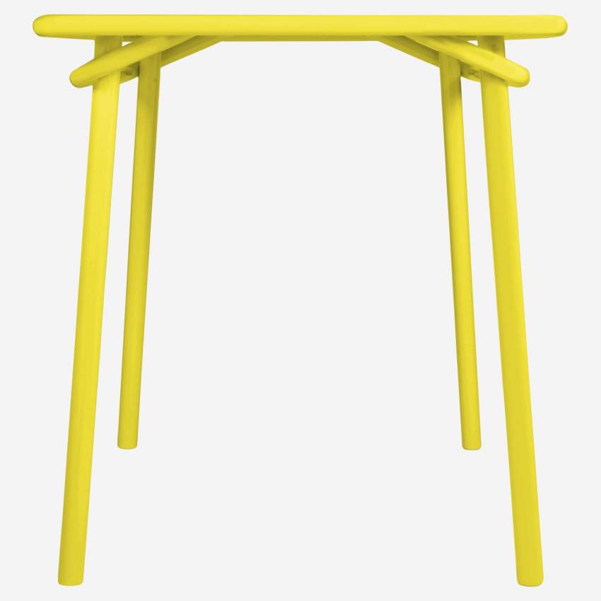 Quadratischer Gartentisch aus Stahl - Gelb