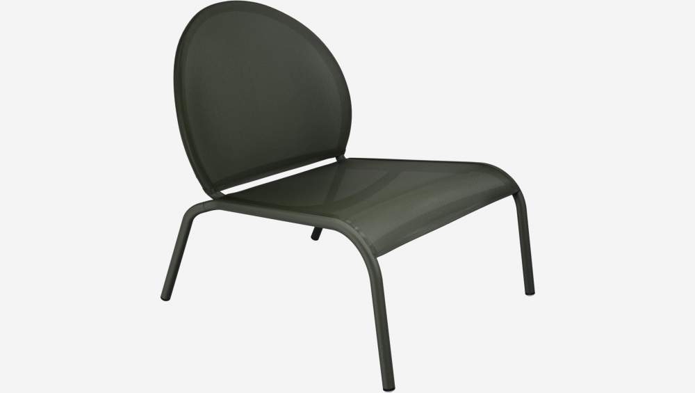 Lounge-Sessel aus Aluminium und Textylen - Grün