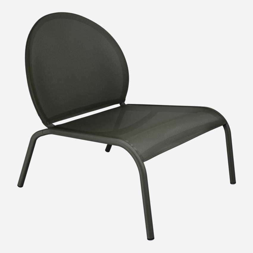 Loungestoel van aluminium en textileen - Groen