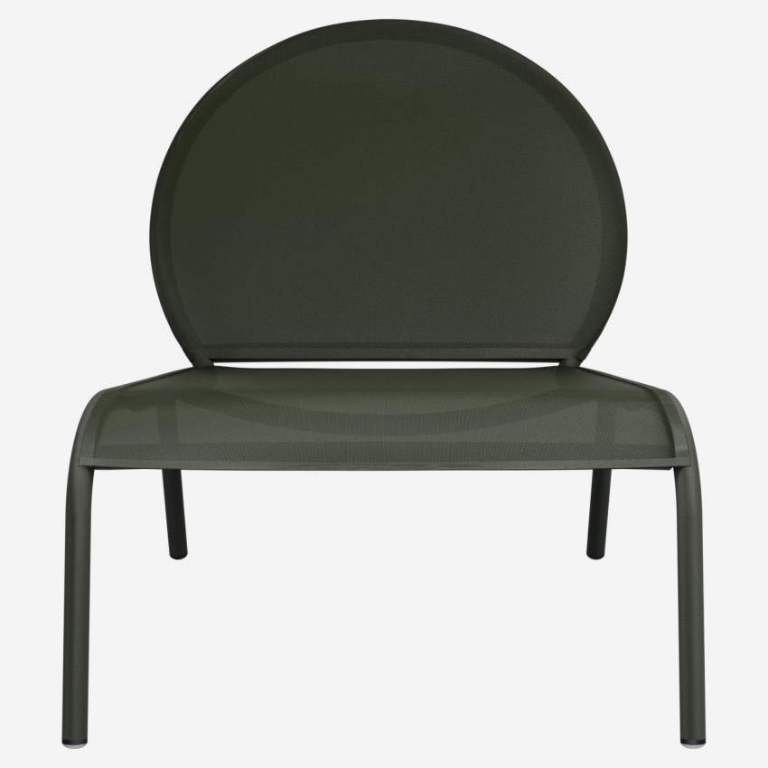 Chaise lounge en aluminium et textilène - Vert
