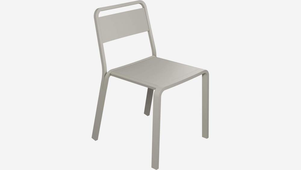 Chaise de jardin en aluminium - Gris tourterelle