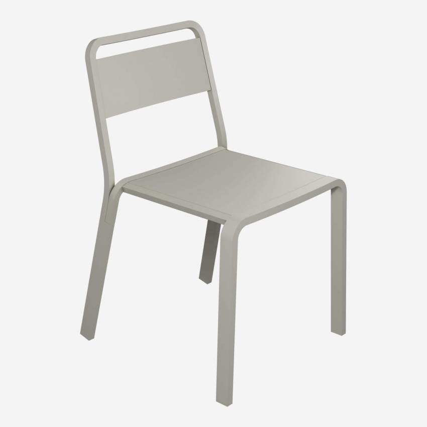 Chaise de jardin en aluminium - Gris tourterelle