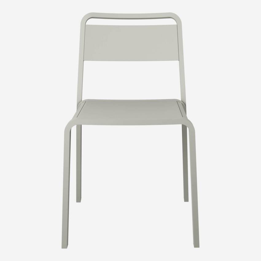 Cadeira de jardim em alumínio - Cinzento rola