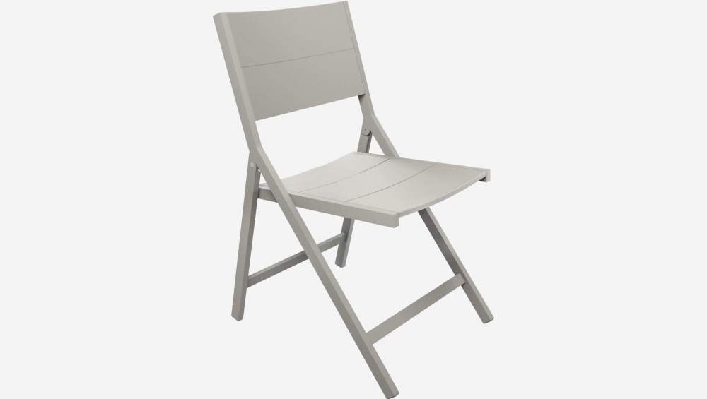 Cadeira dobrável em alumínio - Cinzento rola