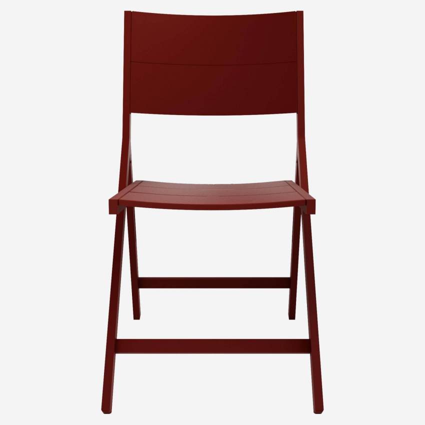 Cadeira dobrável em alumínio - Vermelho