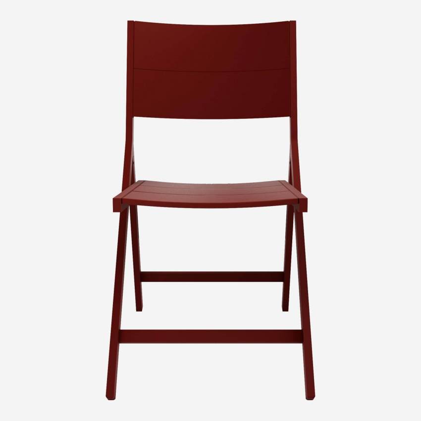 Cadeira dobrável em alumínio - Vermelho