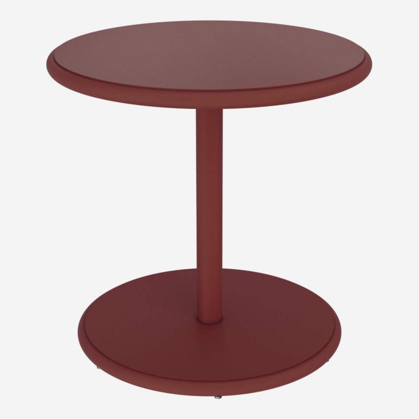 Tavolo da appoggio rotondo in alluminio - Rosso