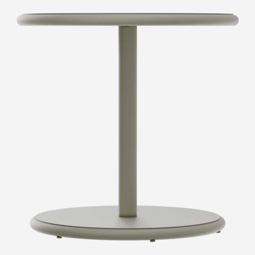 Table d'appoint ronde en aluminium - Gris tourterelle