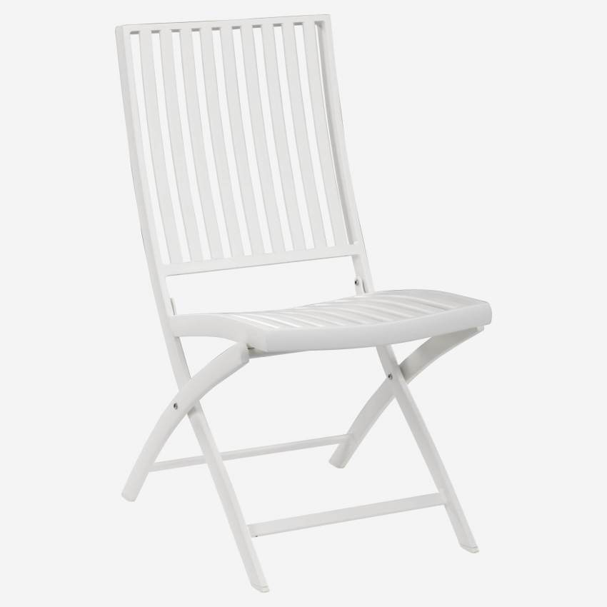 Cadeira de jardim em alumínio lacado branco