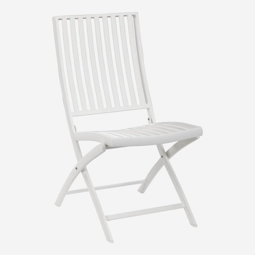 Chaise de jardin en aluminium laqué blanc