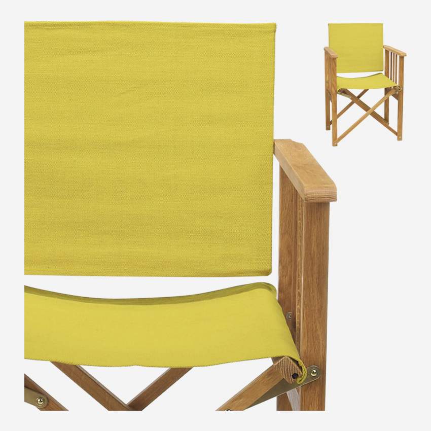 Toile en coton pour chaise pliante - Jaune moutarde (structure vendue séparément)