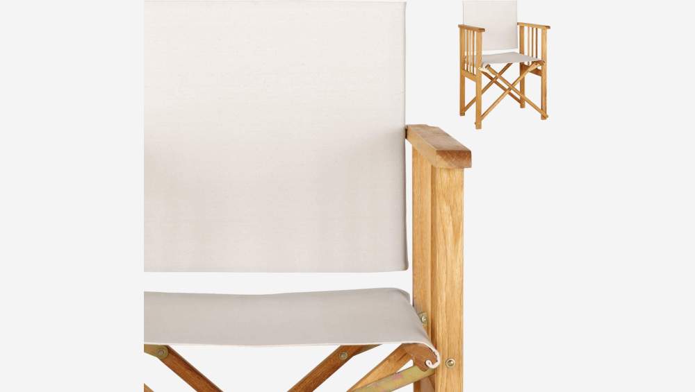 Toile en coton pour chaise pliante - Ecru (structure vendue séparément)