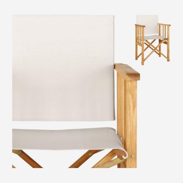 Telo di cotone per sedia pieghevole - Écru (struttura venduta separatamente)