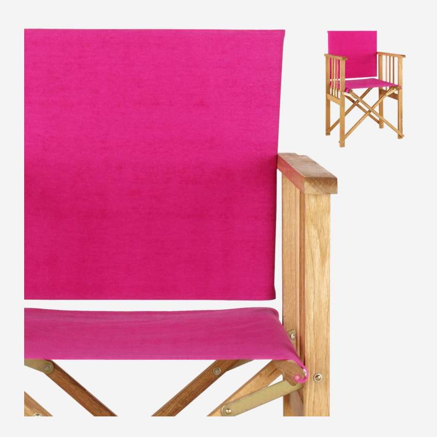 Toile en coton pour chaise pliante - Fuchsia (structure vendue séparément)
