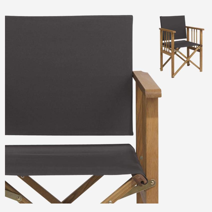 Telo di cotone per sedia pieghevole - Grigio (struttura venduta separatamente)