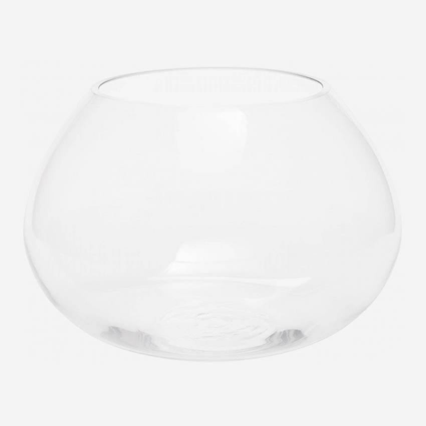 Jarrón de vidrio - 18 cm - transparente