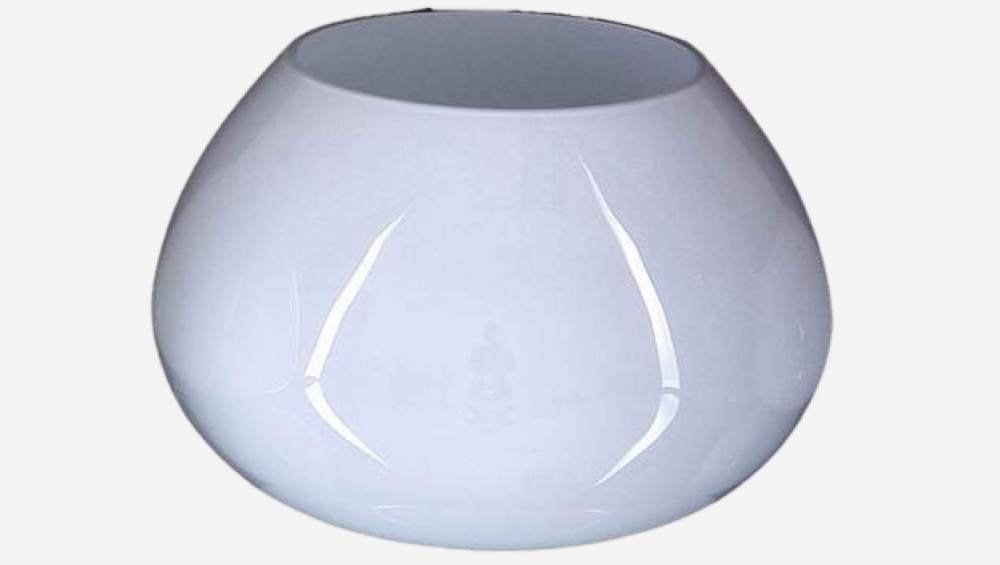 Vaas van glas - 18 cm - Wit
