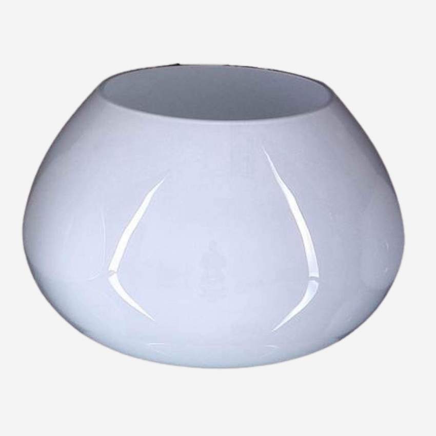 Jarrón de vidrio - 18 cm - blanco