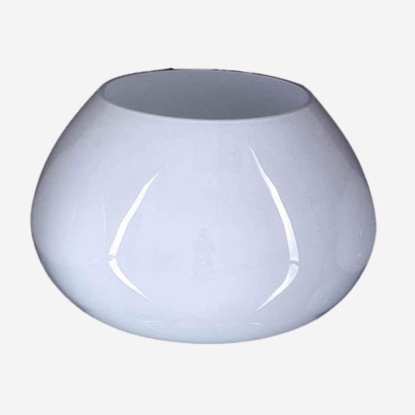 Jarrón de vidrio - 18 cm - blanco