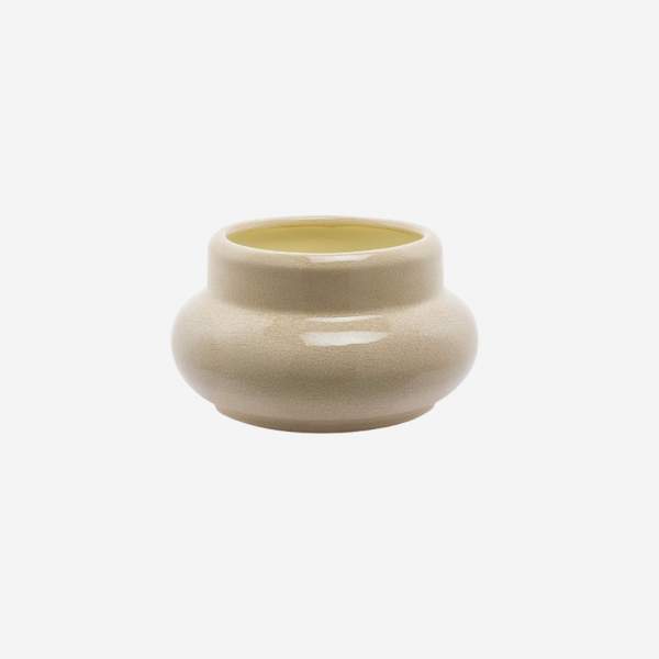 Macetero de cerámica - 12 cm - Crema