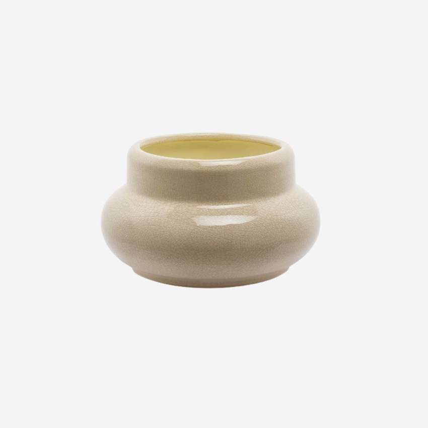 Macetero de cerámica - 12 cm - Crema