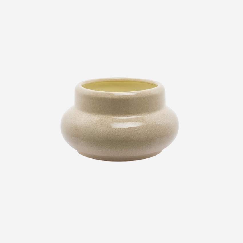 Vaso em cerâmica - 12 cm - Creme