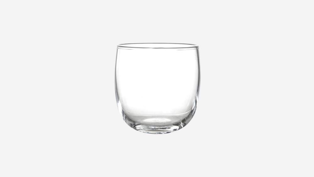 Übertopf, 16 cm, aus transparentem Glas