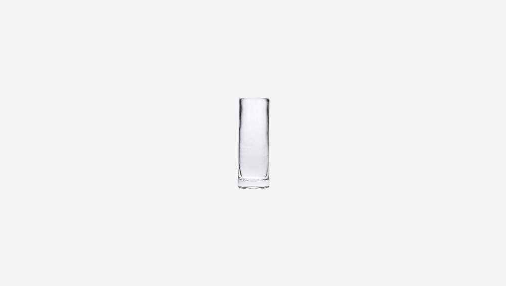 Vase cylindrique 20cm en verre transparent