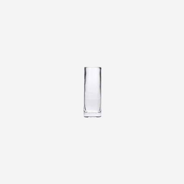Vase cylindrique 20cm en verre transparent
