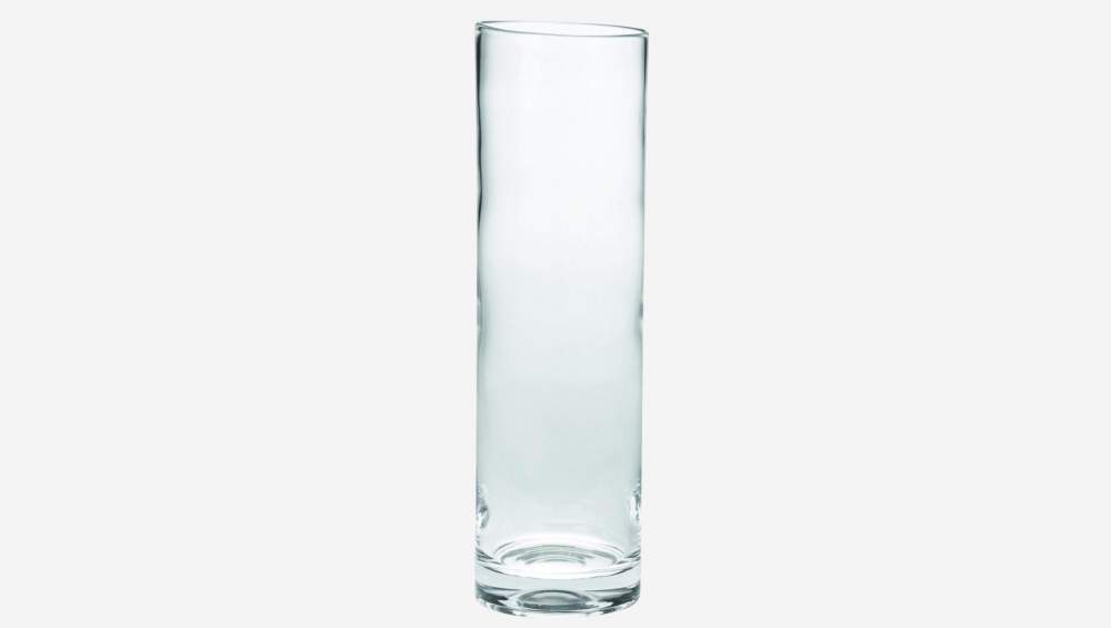 Vaso cilindrico 52cm in vetro trasparente