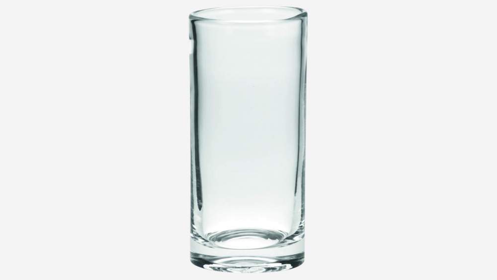 Zylindrische Vase, 22 cm, aus transparentem Glas