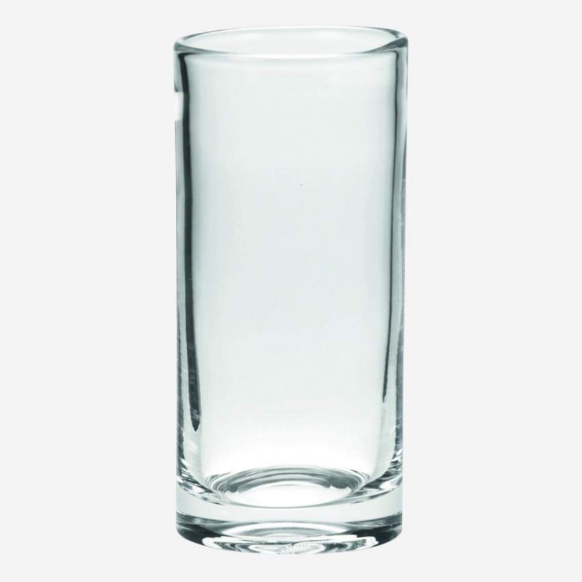 Jarra cilíndrica de 22 cm em vidro transparente