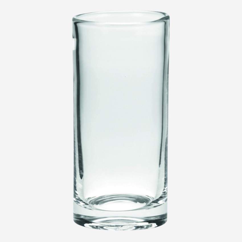 Vaso cilindrico 22 cm in vetro trasparente
