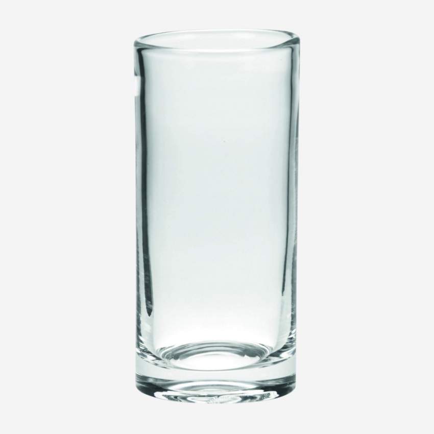Jarra cilíndrica de 22 cm em vidro transparente