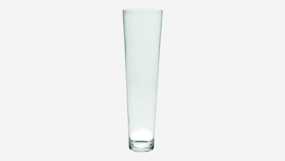 Jarra cónica de 45 cm em vidro transparente, modelo pequeno
