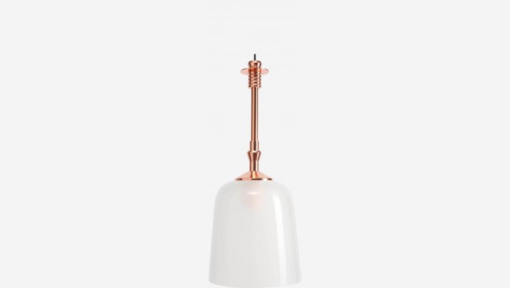 Lámpara de techo 57cm de cobre y vidrio